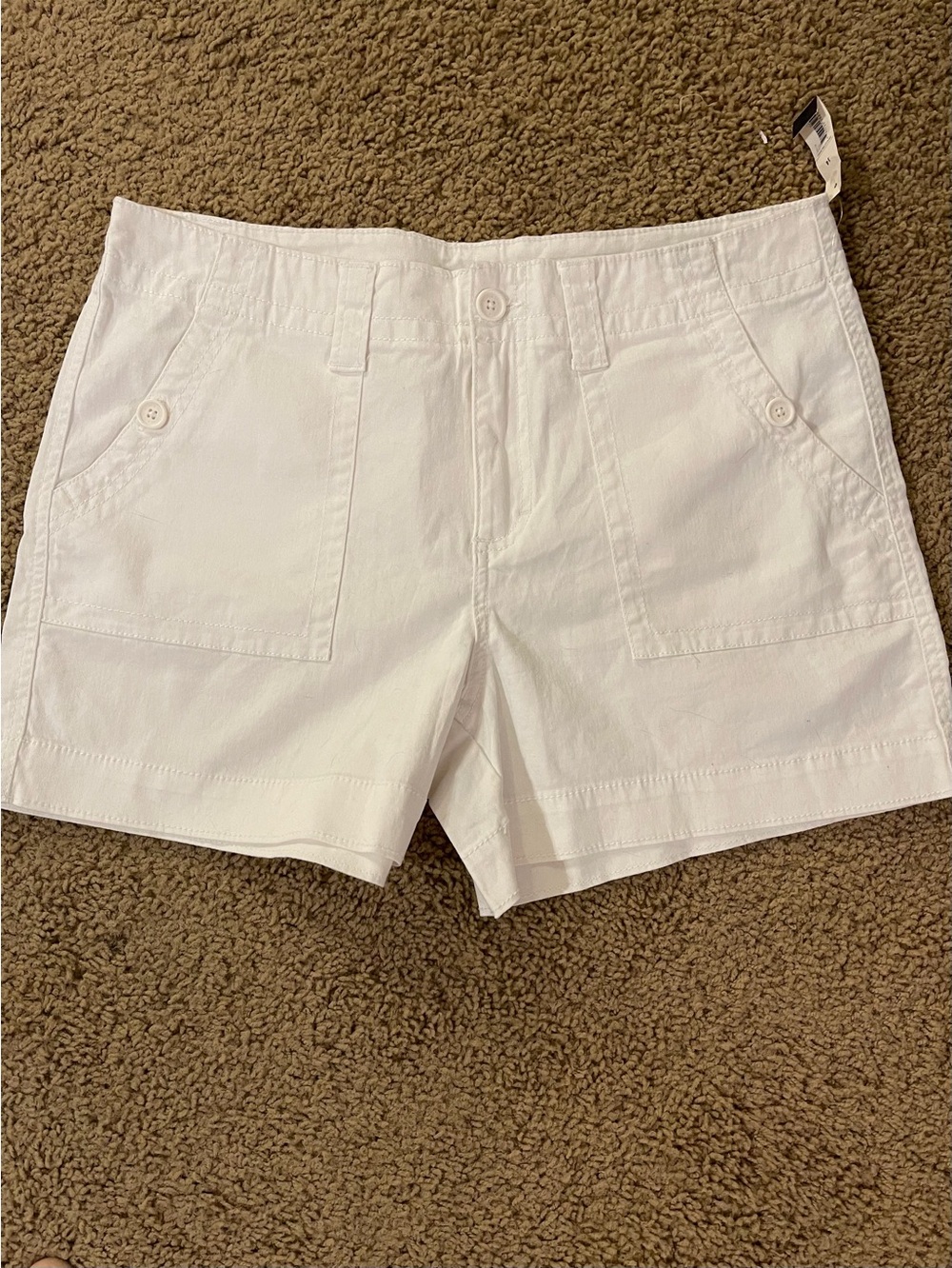 Faded Glory White Women's Utility Pocket Shorts